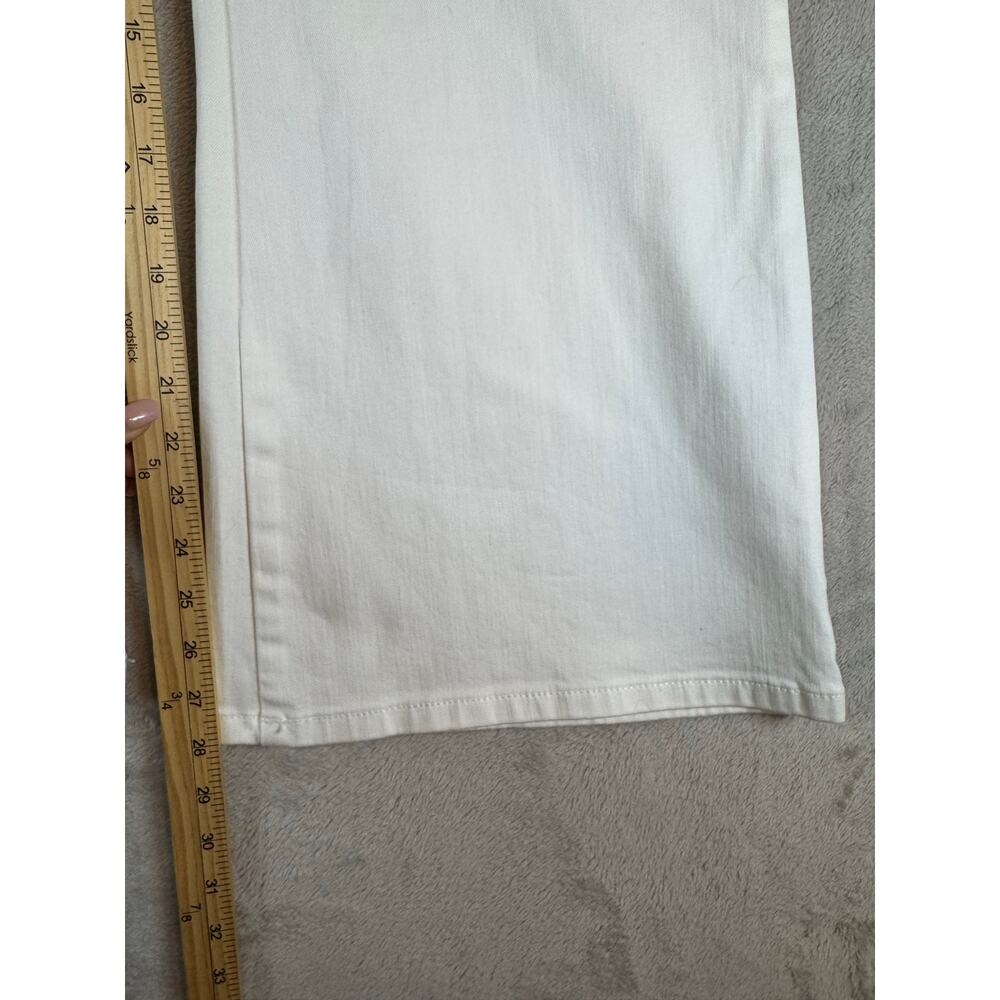 NEW Liz Claiborne Petite 16P White Flare Leg High Rise Stretch Jeans Denim Pants - Picture 7 of 10